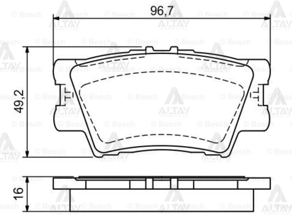 Toyota Camry Arka Fren Balata OEM 446606090 Toyota Camry Arka Fren Balata OEM 446606090